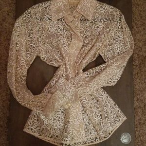 Solstis French Embroidered Lace Blouse